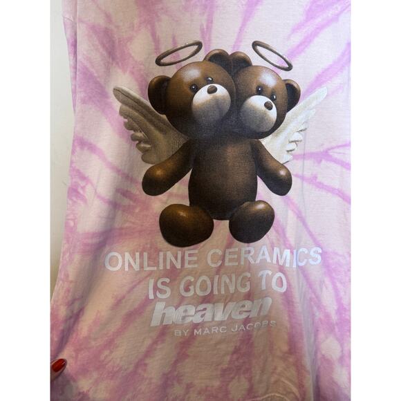 Online Ceramics Mens M Is Going to Heaven Pink Tie Dye T Shirt Marc Jacobs - Picture 2 of 5